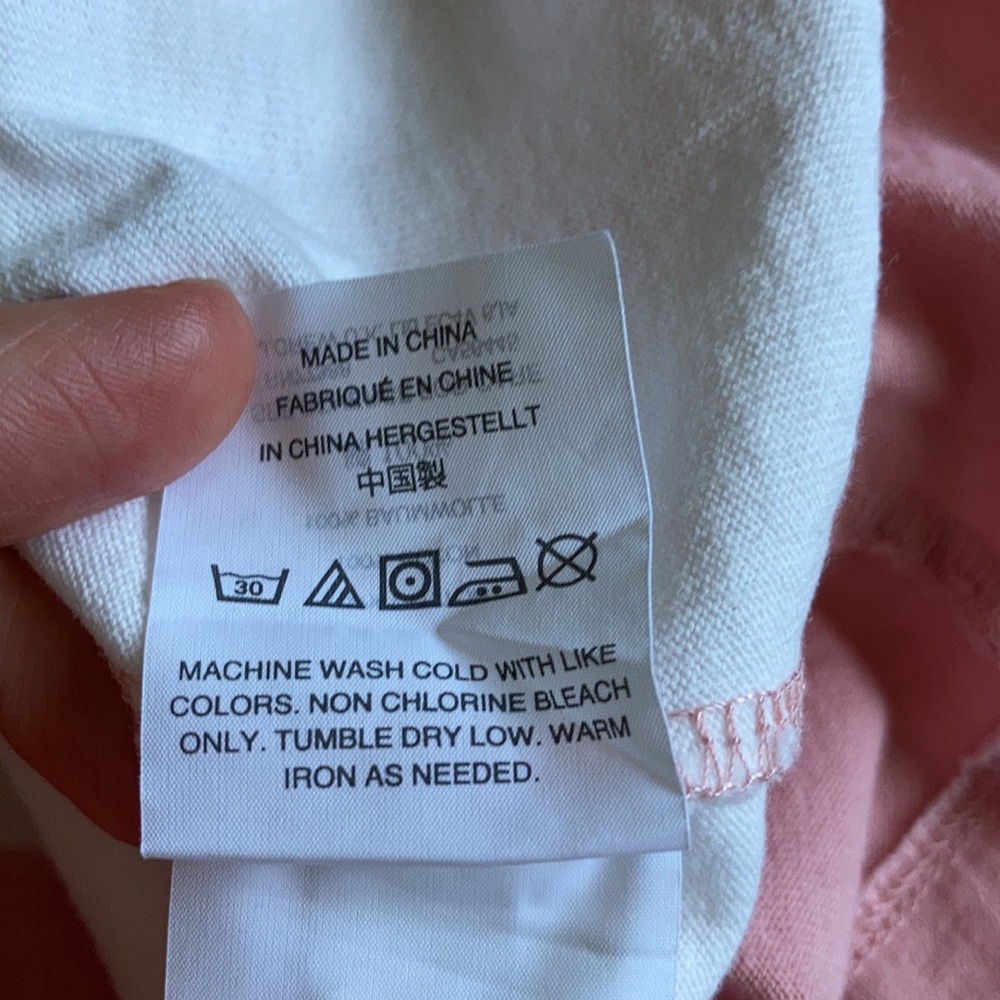 SOLD - LIKE NEW Madewell Pink & White Boxy Boatneck Top - Picture 5 of 5